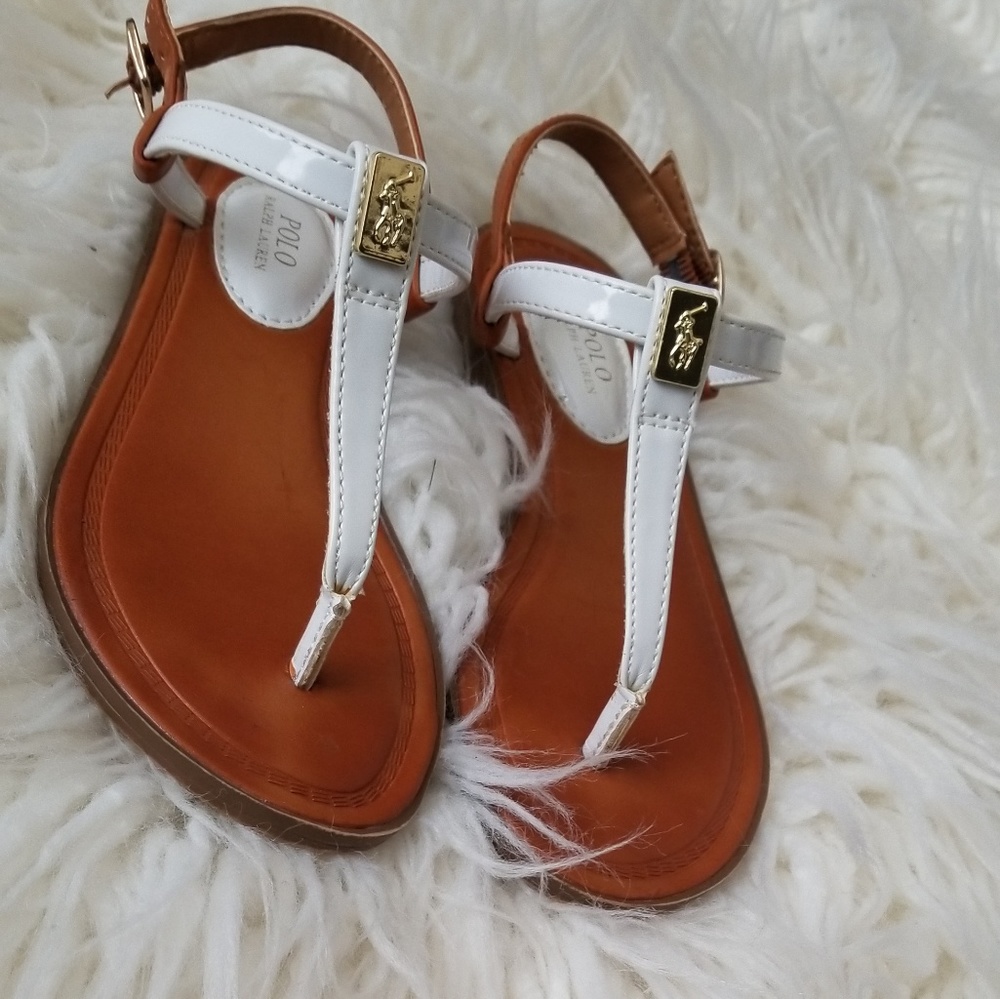Polo Ralph Lauren White Gala Sandals